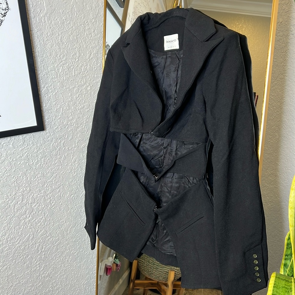 House Of CB 'Nour' Black Crepe Cutout Blazer NWT - Picture 7 of 10